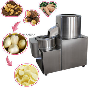 उद्योग इलेक्ट्रिक गाजर क्लीनर आलू धोने वाली कटिंग मशीन आलू पेलर कटर आलू चिप्स बनाने की मशीन - Product Image 6