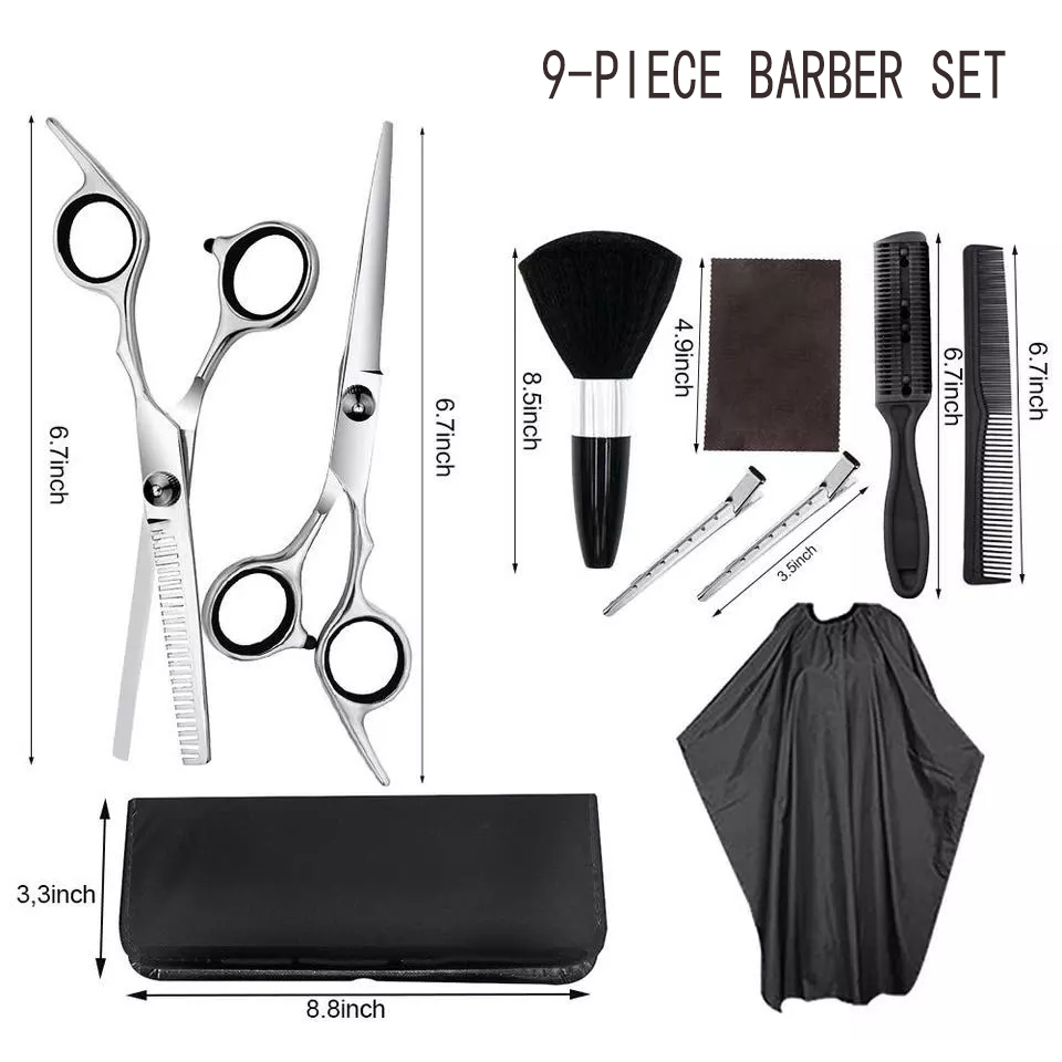 Ensemble de coiffeur 9 pièces