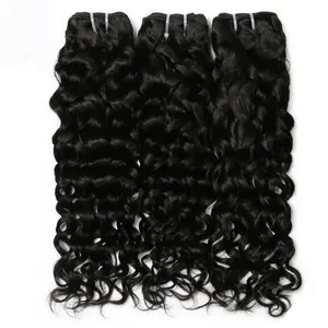 Wholesale Natural Wave Bundles Virgin Malaysian Water Wave Hair Unprocessed Wave Wet And Wavy Human Hair Weave