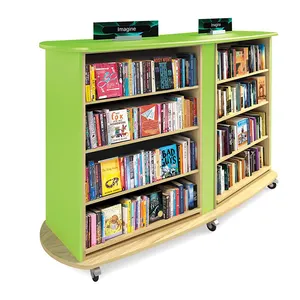 Single Nursery Montessori Classroom Wooden Retail Comic Book Storage Holder Shelf Book Display Rack Stand