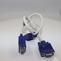Nouveau convertisseur VGA mâle 15 broches vers double VGA femelle RCA, 20 cm, gaine PVC blindée, pour moniteur et projecteur, en stock