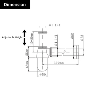 Hiện đại nóng bán nhà máy trực tiếp Chrome Vòng chai bẫy kẽm <span class=keywords><strong>Siphon</strong></span> cống lưu vực bồn rửa <span class=keywords><strong>Siphon</strong></span> - Product Image 6