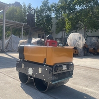 Nouveau Compacteur Vibratoire Manuel à Double Tambour Diesel de 0,6 Tonne (550 kg/330 kg) pour Asphalte, Marque Chinoise, Vente Chaude