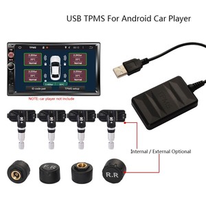 Hệ thống giám sát áp suất lốp <span class=keywords><strong>TPMS</strong></span> USB, cảm biến bên trong/bên ngoài, bộ thu tín hiệu cho đầu phát Android trên ô tô, giám sát áp suất lốp thời gian thực - Product Image 4