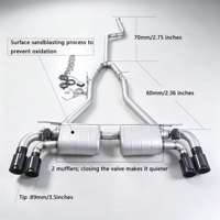 Silencieux Valvetronic GFC Catback compatible avec BMW 540i 530i 528i 525i 520i G30 G38 2.0T 3.0T, tuyau d'échappement en acier inoxydable 304