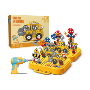 Zg 2D và 3D sáng tạo hộp công cụ với khoan Montessori gốc đồ chơi kỹ thuật vít công cụ thiết lập 225 cái chơi hộp công cụ cho trẻ em - Product Image 1