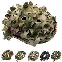 Camouflage en maille respirante Housse de casque en maille rapide tactique Housse de casque tactique Housse de casque rapide pour équipement de terrain