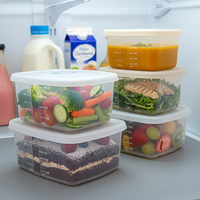 Nouvelle Tendance Boîte à Lunch en Silicone Qualité Alimentaire, Boîte de Rangement Congélateur, Boîte de Conservation Fruits et Légumes, Boîte de Sub-emballage Congelé, Boîte de Fraîcheur