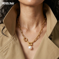 Collier en alliage avec perles d'imitation style européen et américain, chaîne à maillons tendance, pendentif clavicule hip-hop, ambre, vente chaude
