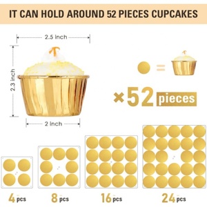 4 Tier cupcake đứng với LED String ánh sáng Acrylic cupcake hiển thị đứng vuông cupcake tháp chủ cho sinh nhật Wedding party - Product Image 3