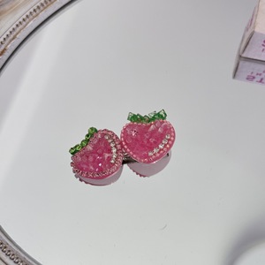 Horquilla de <span class=keywords><strong>Fresa</strong></span> con Diamantes de Imitación, Pinza para el Cabello con Brillo de Frutas, Accesorio de Moda para Peinados Diarios, Regalo de Joyería - Product Image 5