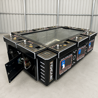 Machine de jeu de pêche 86 pouces pour 10 joueurs, avec accepteur de billets, à monnayeur, jeu d'adresse, boîtier métallique, Oecan King English pour le jeu