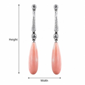 Orecchini pendenti color corallo per donna, stile bohémien vintage, accessori per l'uso quotidiano - Product Image 5
