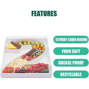 Bandeja de Cartón Reciclable de 15.7 Pulgadas para Charcutería, Número 2, con Tapa Transparente, Desechable, para Fiestas, Galletas, Dulces y Chocolate - Product Image 4