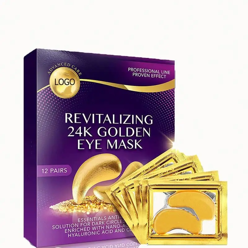 24K Gold Collagen Eye Mask 20 Pair Bright Eye Firming Reduce Dark Circles eye mask collagen