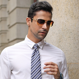 Sunway Eyewear Customization Custom Design Logo Square Sun Glasses Retro Fashion Men <b>Sunglasses</b> - Product Image 2