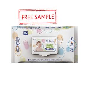 <span class=keywords><strong>Toalla</strong></span> húmeda para bebé amigable con la piel con fragancia, 40GSM no tejido 15*20cm 80 toallitas faciales de succión Anhow para bebé - Product Image 2
