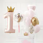 Juego de 24 globos de <span class=keywords><strong>Príncipe</strong></span> y princesa para fiesta de primer cumpleaños, papel de aluminio, perfecto para celebraciones de Año Nuevo y ocasiones especiales - Product Image 4