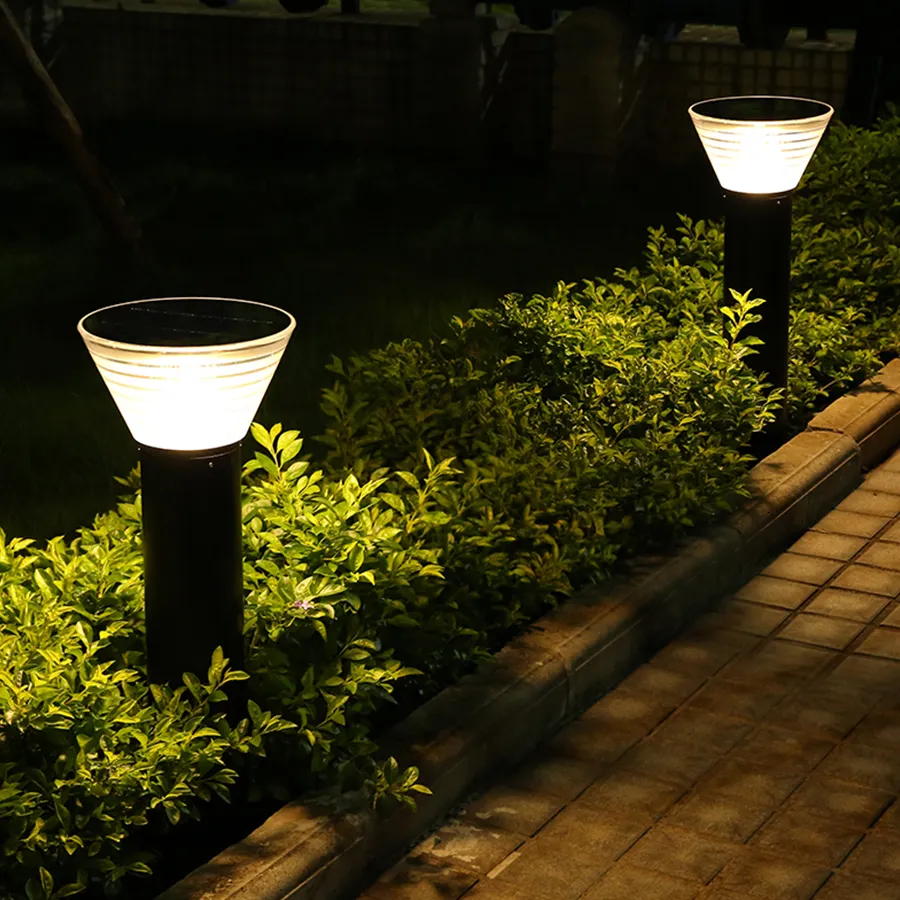 Solar Garden Lights for Lawn Patio Yard Walkway Solar Garden Lamp Lights Outdoor Decorative Spike Pillar Pole Lights
