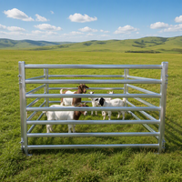 Panneau de clôture premium en acier galvanisé pour alpaga, 6 rails, tube ovale 60mmx30mm, pour enclos de chèvres de ferme australienne