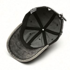 Casquette de baseball non structurée à 6 panneaux, style classique, avec logo brodé, effet délavé, pour la vente en gros BSCI - Product Image 3