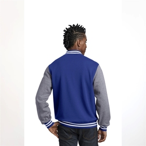 Vendita all'ingrosso di personalizzazione <span class=keywords><strong>maniche</strong></span> di colore bianco blu Logo personalizzato da uomo Super comodo maglione da esterno - Product Image 4