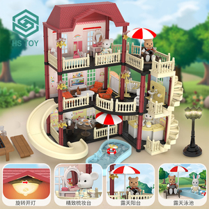HS TOY DIY-diario <span class=keywords><strong>de</strong></span> Koala <span class=keywords><strong>de</strong></span> 3 capas, muebles <span class=keywords><strong>de</strong></span> lujo para Villa, castillo, <span class=keywords><strong>casa</strong></span> <span class=keywords><strong>de</strong></span> <span class=keywords><strong>muñecas</strong></span> <span class=keywords><strong>con</strong></span> tobogán, juego <span class=keywords><strong>de</strong></span> simulación - Product Image 4