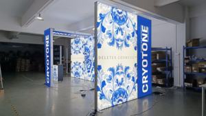 Tianlangポータブル両面LEDライトボックス折りたたみ可能フレームレス長方形アルミニウムトレードショー染料昇華ハンギング - Product Image 5