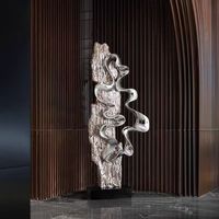 128X53CM Sculpture abstraite moderne à grande échelle pour hôtel, meubles haut de gamme pour le buffet du salon à l'entrée