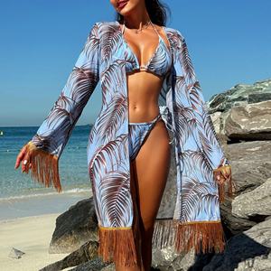 Mujeres Sexy Europeo Americano Inspirado Micro Estilo Playa Protector Solar Vestido <span class=keywords><strong>de</strong></span> Dos Piezas Traje <span class=keywords><strong>de</strong></span> <span class=keywords><strong>Baño</strong></span> Impreso Patrón para <span class=keywords><strong>Amazon</strong></span> Nuevo - Product Image 1