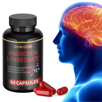 L-Thréonate de magnésium 60 capsules Santé cérébrale et soutien cognitif Certifié Halal Végétalien Sans OGM Complément alimentaire Marque privée