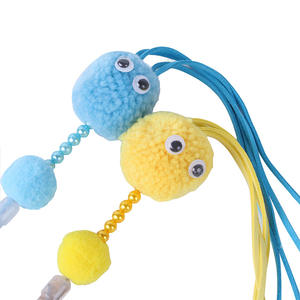 Balle en peluche pour chat, jouet mignon, chaton interactif, cloche, jouets pour <span class=keywords><strong>chats</strong></span>, <span class=keywords><strong>jeu</strong></span> de mastication, canne d'entraînement, accessoires pour <span class=keywords><strong>chats</strong></span> - Product Image 3