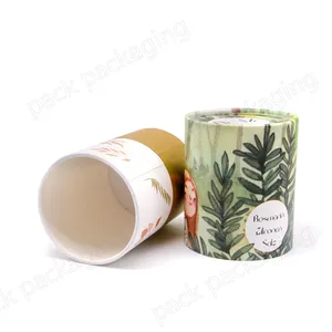 Chá tubo de papel de embalagem de papelão de qualidade alimentar recipiente do cilindro para embalagem caixa de chá rodada