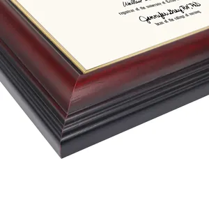 डबल गोल्ड एज के साथ मोंडॉन पर्यावरण-अनुकूल आधुनिक लकड़ी के कॉलेज डिप्लोमा फ्रेम ग्रेजुएशन आयताकार प्रमाणपत्र फ्रेम