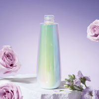 Bouteilles de parfum, de lotion et de toner en verre dégradé irisé personnalisées en usine, 30 ml-300 ml, ambre givré transparent, impression personnalisée multi-couleurs