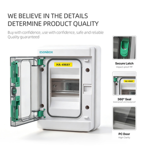 <span class=keywords><strong>Disjoncteur</strong></span> de surface en plastique ESON HA pour extérieur, étanche IP65, avec options de multiprises pour la distribution d'énergie - Product Image 3