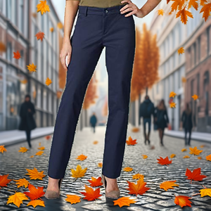 Pantalon droit à taille haute Tara, respirant, décontracté, imprimé numérique, pour l'automne - Product Image 2