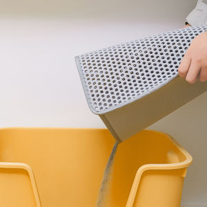 Benutzer definierte große Doppels chicht Mikro faser Katzenstreu Catcher Pads Matte Wasserdichte und wasch bare umwelt freundliche <span class=keywords><strong>Pet</strong></span> Cat Liner - Product Image 1
