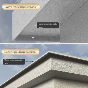 Precio al por Mayor, Guía de Agua Superior de Aluminio, Tira de Protección Metálica <span class=keywords><strong>para</strong></span> Aleros, Tira de Goteo <span class=keywords><strong>para</strong></span> Paredes Exteriores de Villas y Patios - Product Image 5