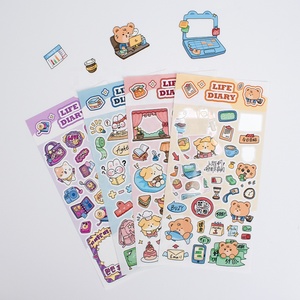 Fabricant d'autocollants décoratifs personnalisés mats Kawaii, autocollants en vinyle découpés à la forme, imperméables, personnalisés, feuilles d'autocollants <span class=keywords><strong>de</strong></span> dessins animés - Product Image 3