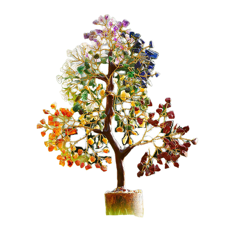 Wholesale Natural Crystal Money Tree Carved