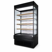 Vitrine réfrigérée verticale commerciale ouverte 2-8 ° Vitrine réfrigérée en verre pour gâteaux, boissons, aliments, supermarché
