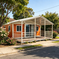 Casa Prefabricada Extensible para Terraza Exterior, Estándares Australianos, Apartamento de Dos Habitaciones, con Techo Impermeable