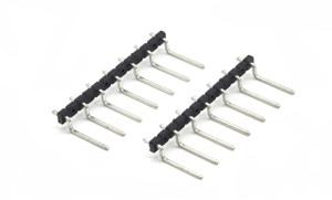 Conector de pines DIN de latón de paso de 2.54mm, de una sola fila, ángulo recto, SMT, carcasa de nailon, PCB, SQ0.64mm H1.0mm 1*13P - Product Image 3