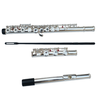 Wholesale Professional Silver-Plated Flute 17 Hole Performance Open Hole Closed Hole Dual Use Design WoodWind Instruments with E
