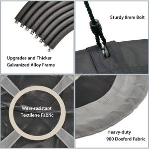 Columpio de Red Textilene Personalizable de 4 Colores ZOSHINE, Columpio Volador Seguro de Múltiples Hebras <span class=keywords><strong>para</strong></span> Uso en Exteriores, Patio, Árbol y Jardín - Product Image 6