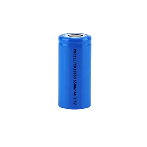 3.7V Icr 32650 6000Mah 6500Mah แบตเตอรี่ลิเธียมไอออนรูปทรงกระบอก Li-On แบตเตอรี่แบบชาร์จไฟได้