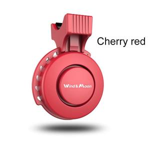Timbre para Bicicleta Wind&Moon Rojo Cereza, Recargable por USB, Sonido Fuerte, Bocina de Resina Plástica para Vehículos Eléctricos y Scooters - Product Image 1