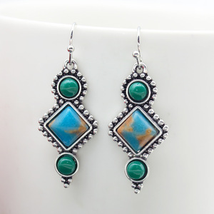 Orecchini Pendenti Geometrici Vintage per Donne, Stile Naturale, Accessori per Orecchie da Indossare Quotidianamente - Product Image 2
