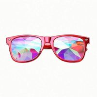 Lunettes de soleil UV400 personnalisées avec logo, pour festivals et soirées, verres diffractés, lunettes carrées kaléidoscope de luxe pour femmes, confortables